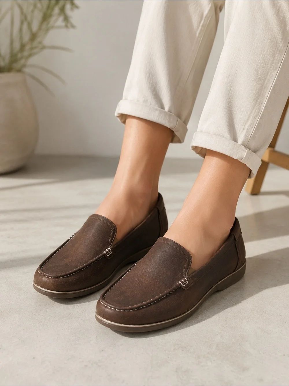BOBS from Skechers Women's Brown Slip-On Loafers